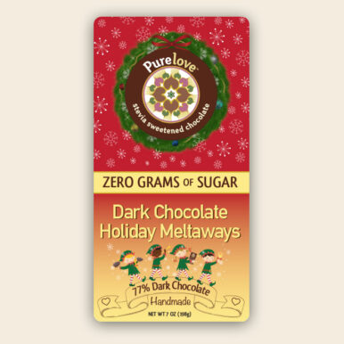 Dark Chocolate Holiday Meltaways made with pure stevia extract