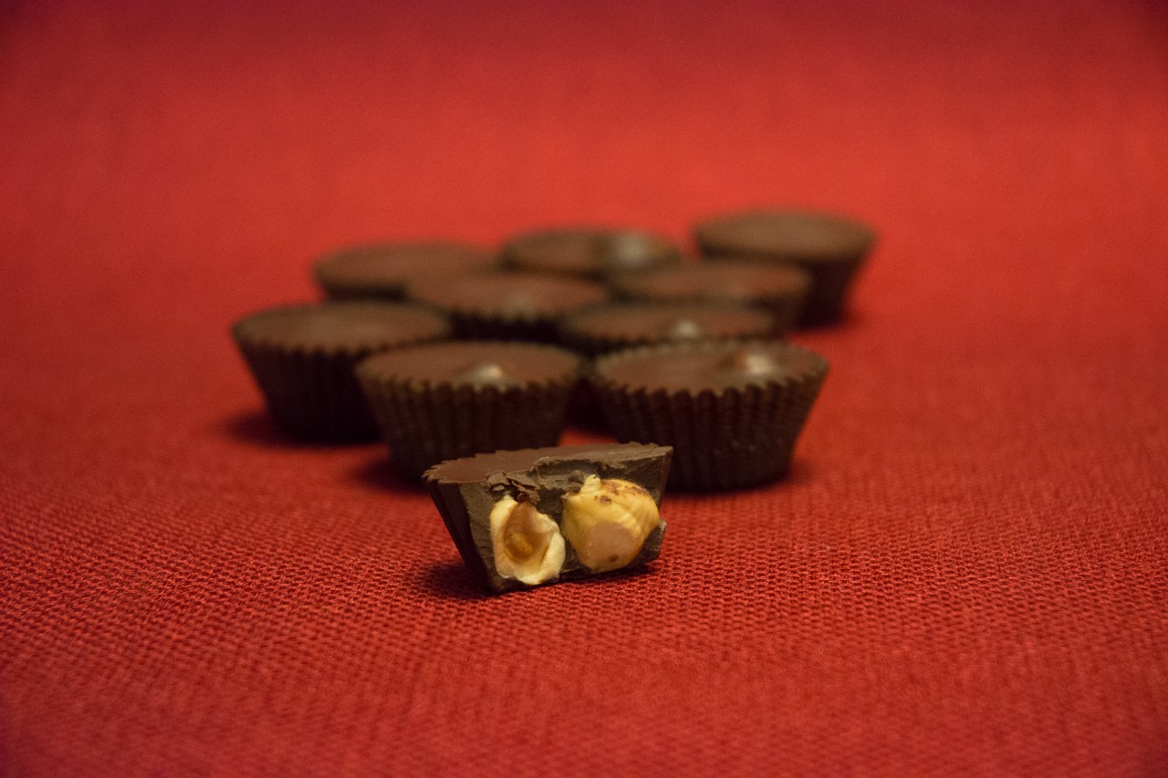 Hazelnut Meltaway dark chocolates
