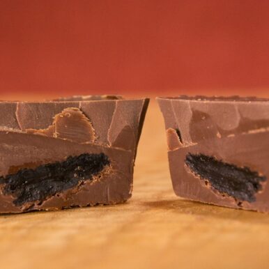 Chocolate Covered Cherries split open