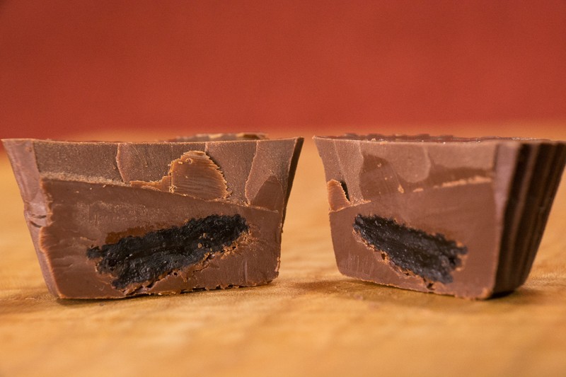 Chocolate Covered Cherries split open
