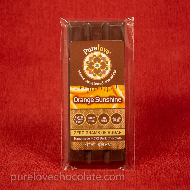 Orange Sunshine - Stevia Sweetened Chocolate Bar