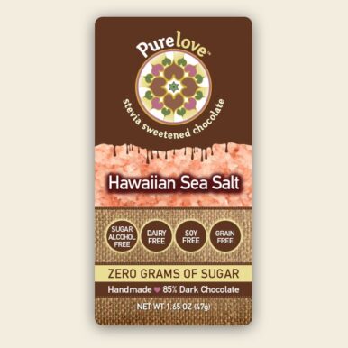 Hawaiian Sea Salt - Stevia Sweetened Chocolate Bar