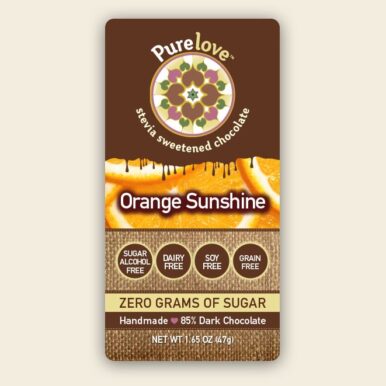 Orange Sunshine - Stevia Sweetened Chocolate Bar